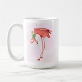 Flamingo met een cocktail koffiemok (Links)