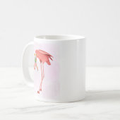 Flamingo met een cocktail koffiemok (Voorkant links)