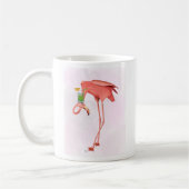 Flamingo met een cocktail koffiemok (Links)