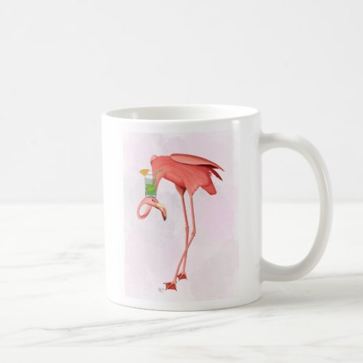 Flamingo met een cocktail koffiemok (Rechts)