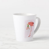 Flamingo met een cocktail latte mok (Rechterhoek)