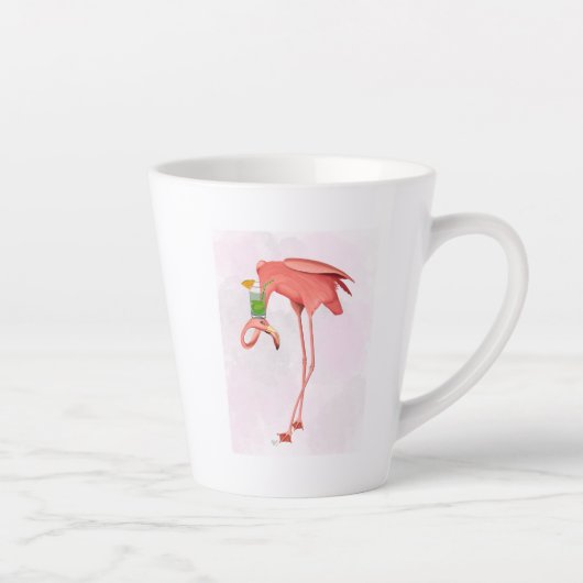 Flamingo met een cocktail latte mok (Rechts)