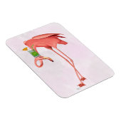 Flamingo met een cocktail magneet (Rechterzijde)