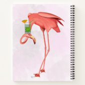 Flamingo met een cocktail notitieboek (Achterkant)