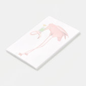 Flamingo met een cocktail post-it® notes (Schuin)