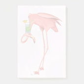 Flamingo met een cocktail post-it® notes (Voorkant)