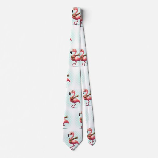 Flamingo met een sjaal stropdas (Voorkant)