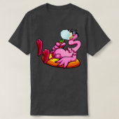 Flamingo met gezichtsmasker Bird Relaxing Quaranti T-shirt (Design voorkant)