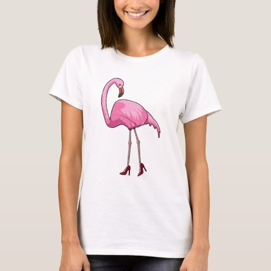 Flamingo met Hakken T-shirt (Voorkant)
