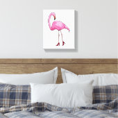Flamingo met hoge hakken canvas afdruk (Insitu (Slaapkamer))