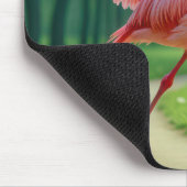 Flamingo met hoge hakken en parels muismat (Hoek)