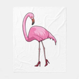 Flamingo met hoge hakken fleece deken