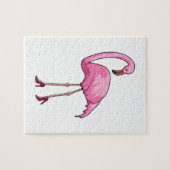 Flamingo met hoge hakken legpuzzel (Horizontaal)