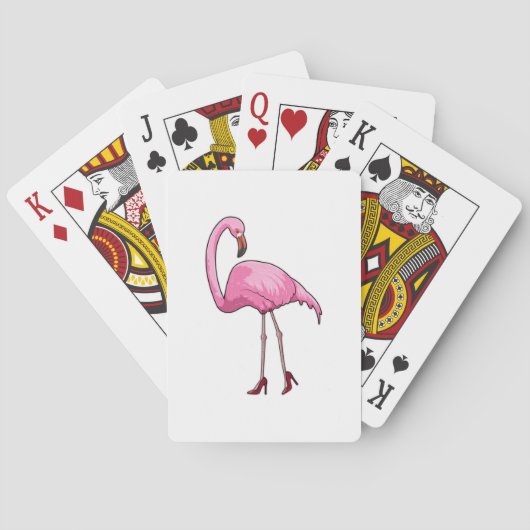 Flamingo met hoge hakken pokerkaarten (Achterkant)