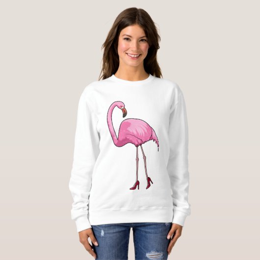 Flamingo met hoge hakken trui (Voorkant volledig)