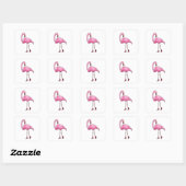 Flamingo met hoge hakken vierkante sticker (Vel)