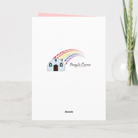 Flamingo met kerstmuts en krans feestdagen kaart (Achterkant)