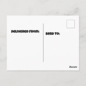 Flamingo met kerstmuts naast de kerstboom briefkaart (Achterkant)