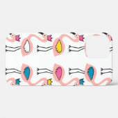 Flamingo met kroon naadloos patroon. Case-Mate iPhone case (Achterkant (horizontaal))
