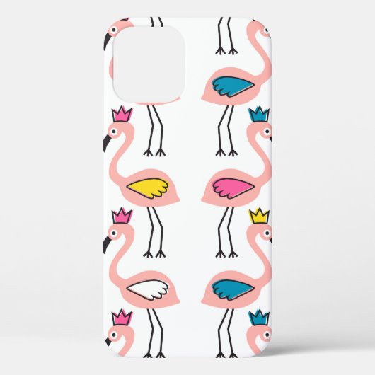 Flamingo met kroon naadloos patroon. Case-Mate iPhone case (Achterkant)