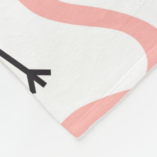 Flamingo met kroon naadloos patroon. fleece deken (Hoek)