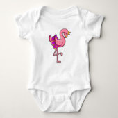 Flamingo met Kroon & Skirt Romper (Voorkant)