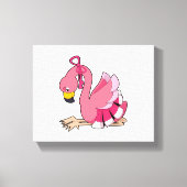Flamingo met lint canvas afdruk (Voorkant)