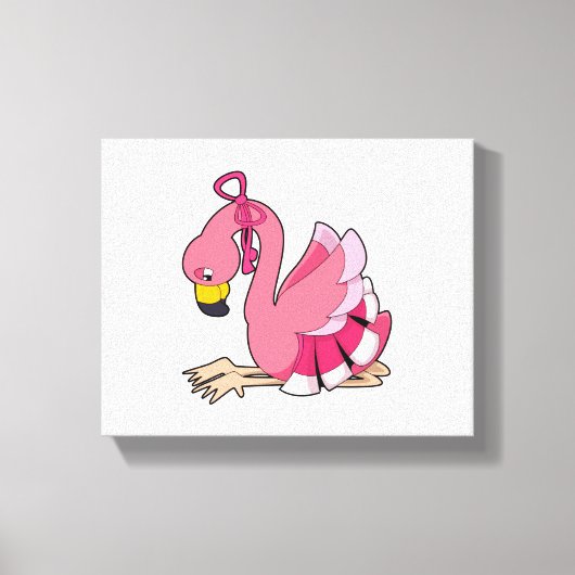 Flamingo met lint canvas afdruk (Voorkant)