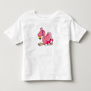 Flamingo met lint kinder shirts