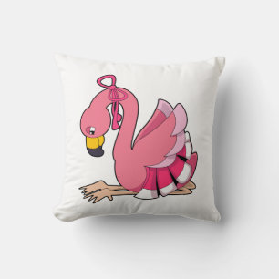 Flamingo met lint kussen