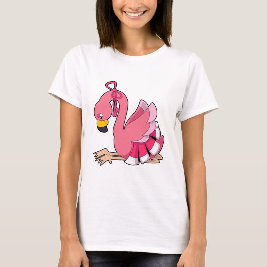 Flamingo met lint t-shirt (Voorkant)