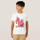 Flamingo met lint t-shirt (Voorkant volledig)