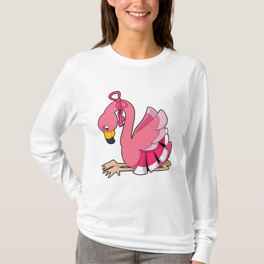 Flamingo met lint t-shirt (Voorkant)