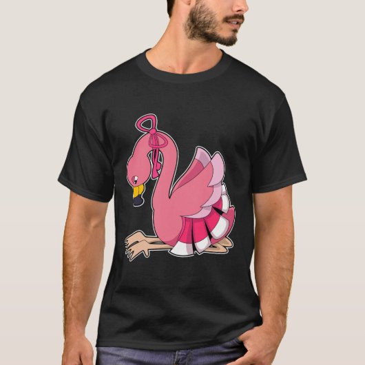 Flamingo met lint t-shirt (Voorkant)