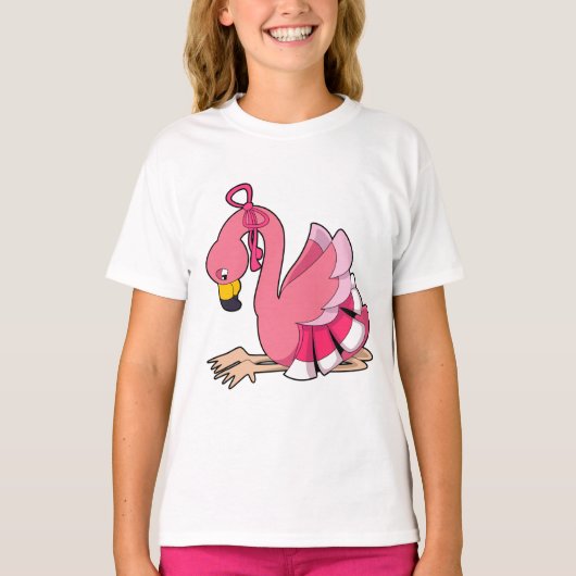 Flamingo met lint t-shirt (Voorkant)