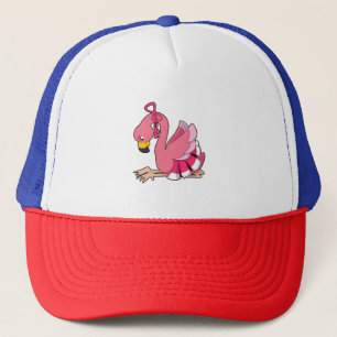 Flamingo met lint trucker pet