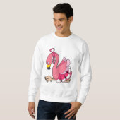Flamingo met lint trui (Voorkant volledig)