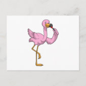 Flamingo met Lippenstift Briefkaart (Voorkant)