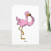 Flamingo met Lippenstift Kaart (Achterkant)
