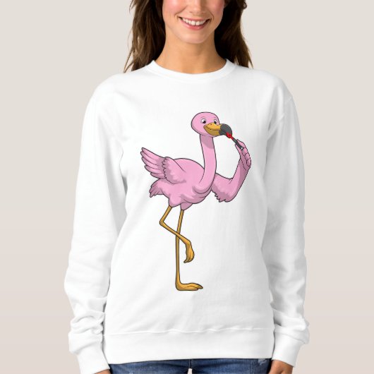 Flamingo met Lippenstift Trui (Voorkant)