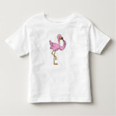 Flamingo met Lipstick Kinder Shirts (Voorkant)