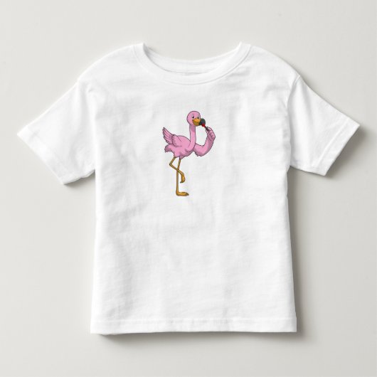 Flamingo met Lipstick Kinder Shirts (Voorkant)