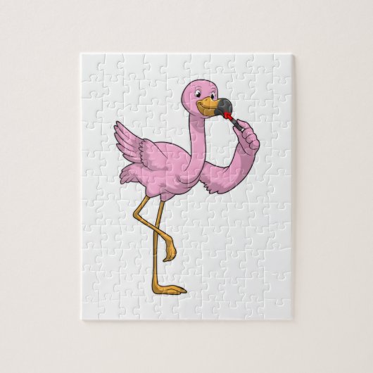 Flamingo met Lipstick Legpuzzel (Verticaal)