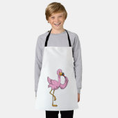 Flamingo met Lipstick Schort (Gedragen)