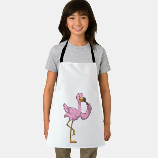 Flamingo met Lipstick Schort (Insitu)