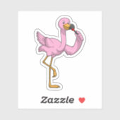 Flamingo met Lipstick Sticker (Vel)