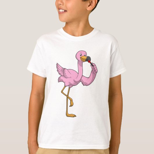 Flamingo met Lipstick T-shirt (Voorkant)