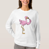 Flamingo met Lipstick T-shirt (Voorkant)