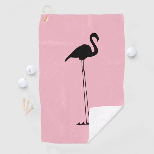 Flamingo met Long Legs Silhouette Golfhanddoek (Insitu)