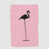 Flamingo met Long Legs Silhouette Golfhanddoek (Voorkant)